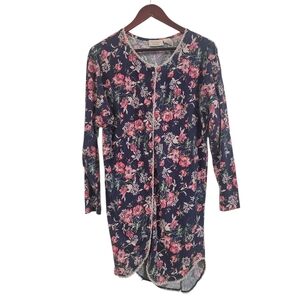 Vintage Victoria Secret Floral Lace Long Sleeve Nightgown Size Large / Medium